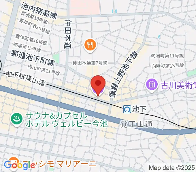 池下CLUB UPSETの地図