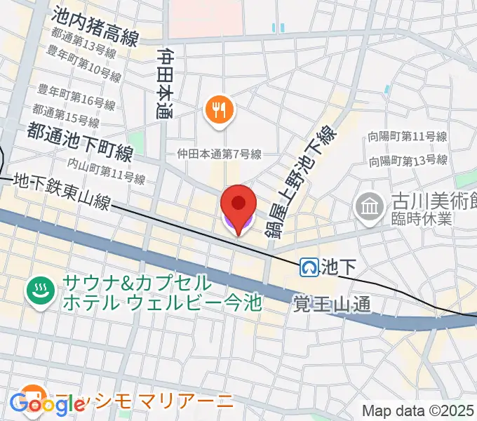 池下CLUB UPSETの地図