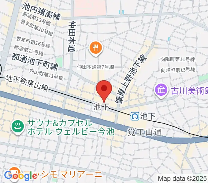 池下CLUB UPSETの地図
