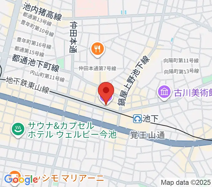 池下CLUB UPSETの地図