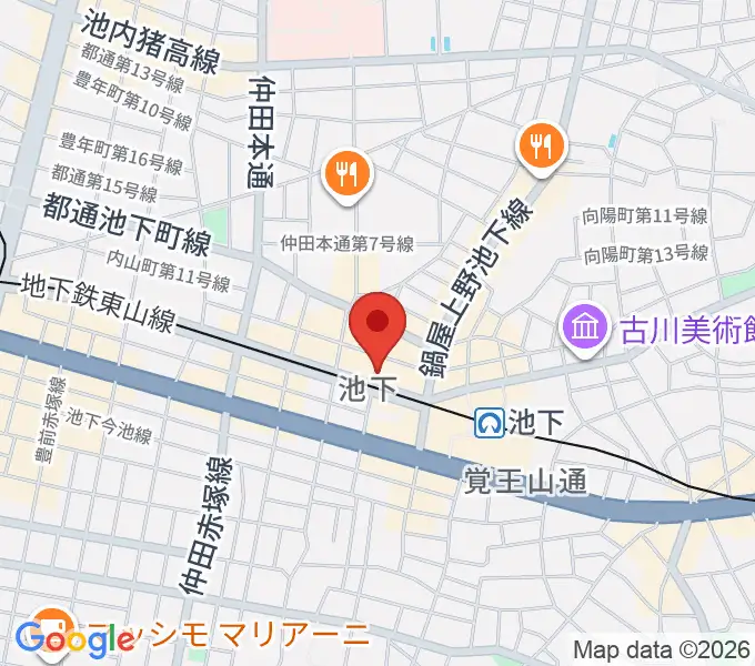 池下CLUB UPSETの地図