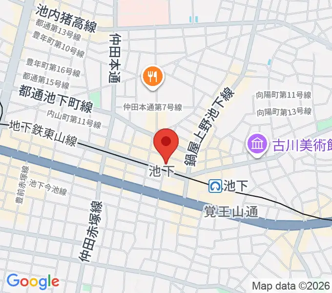 池下CLUB UPSETの地図