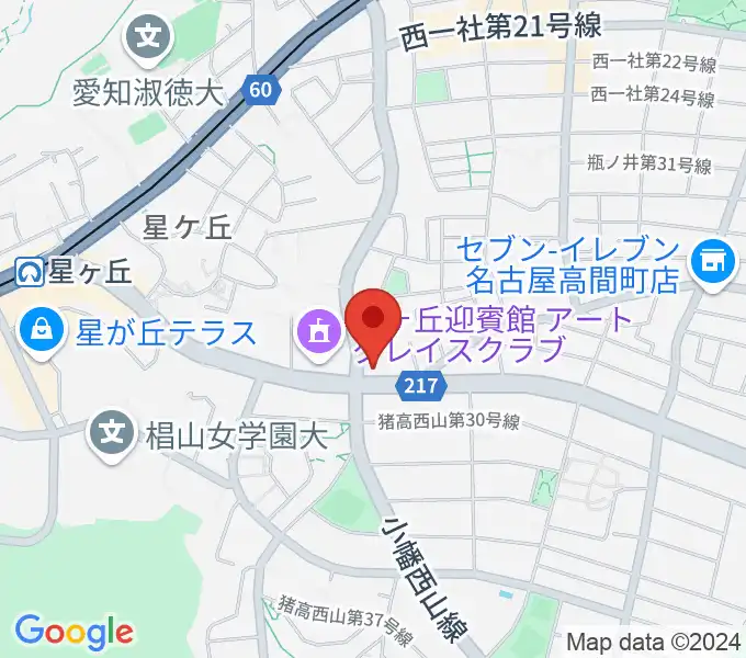 星ヶ丘スローブルースの地図