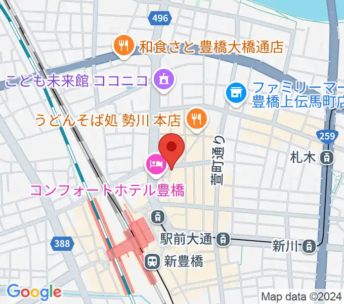 豊橋ハウスオブクレイジーの地図