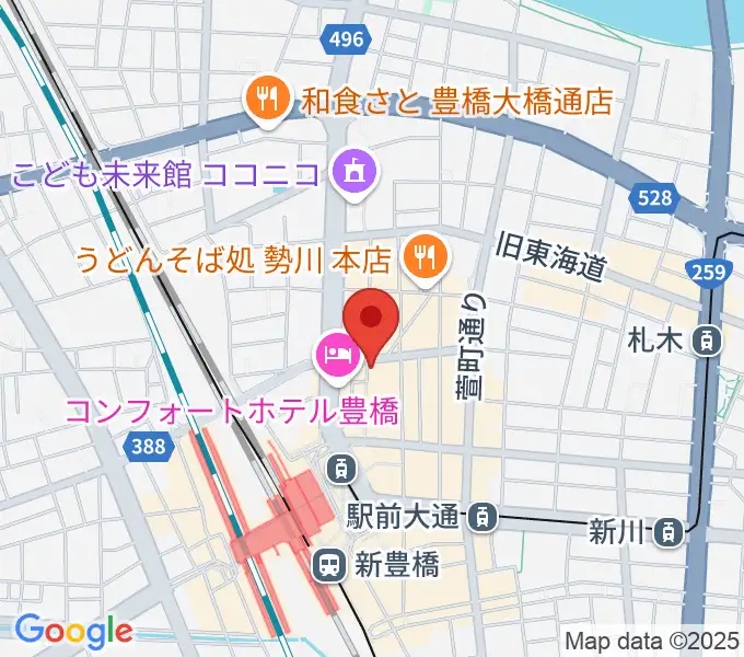 豊橋ハウスオブクレイジーの地図