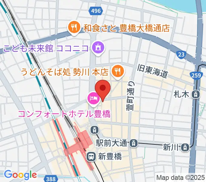 豊橋ハウスオブクレイジーの地図