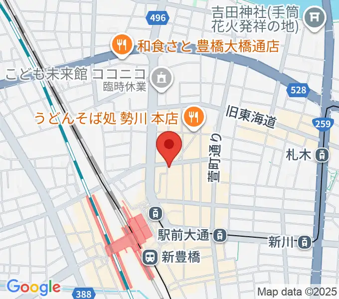 豊橋ハウスオブクレイジーの地図