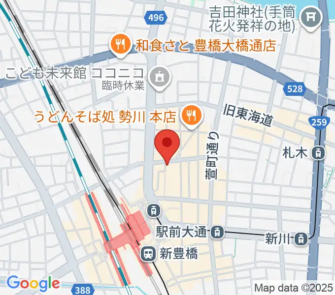豊橋ハウスオブクレイジーの地図