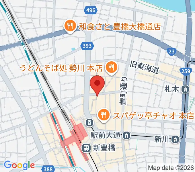 豊橋ハウスオブクレイジーの地図