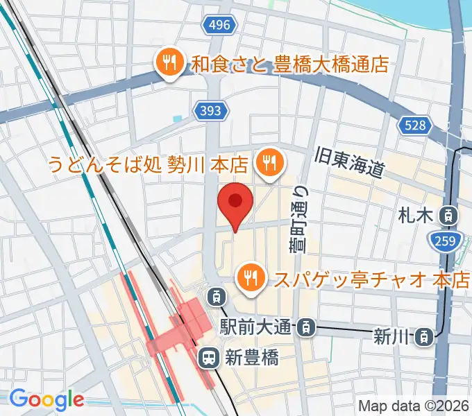 豊橋ハウスオブクレイジーの地図