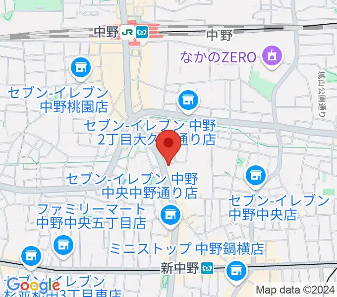 中野Vスタジオの地図