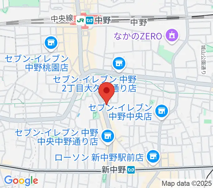 中野Vスタジオの地図