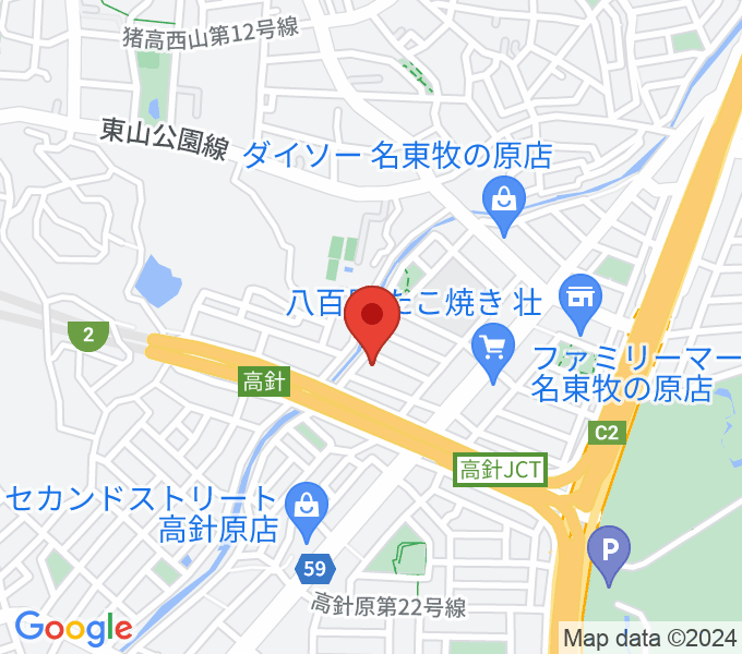 名古屋ライブスペース ピアチェーレの場所
