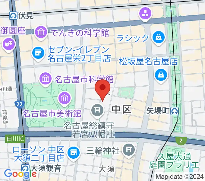 名古屋HOLIDAY NEXTの地図