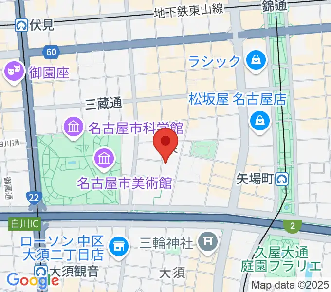 名古屋HOLIDAY NEXTの地図