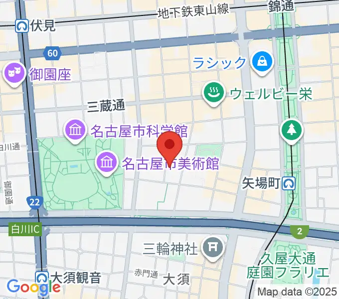 名古屋HOLIDAY NEXTの地図