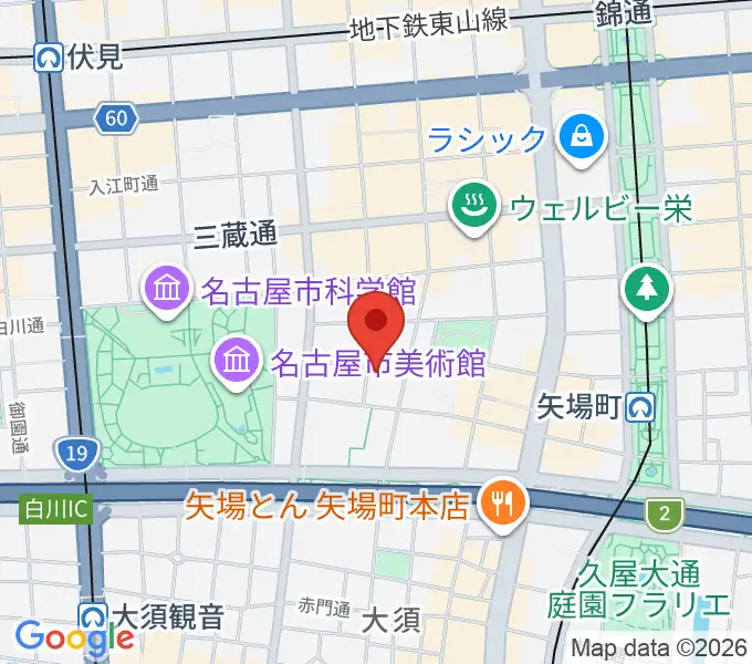 名古屋HOLIDAY NEXTの地図