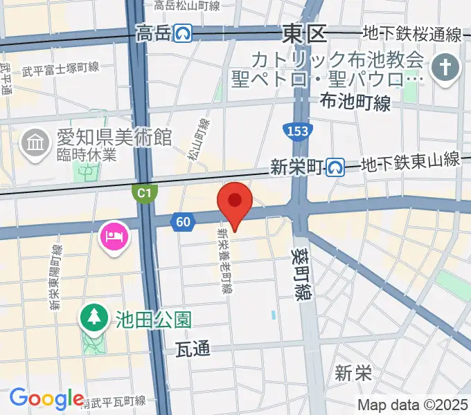 新栄club buddhaの地図