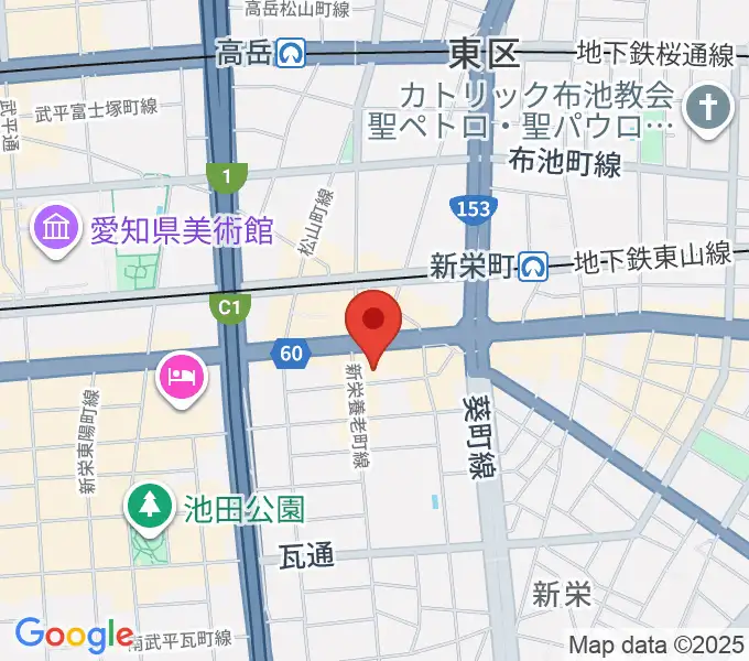 新栄club buddhaの地図