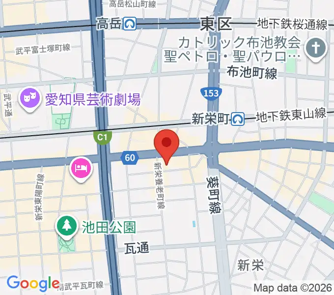 新栄club buddhaの地図