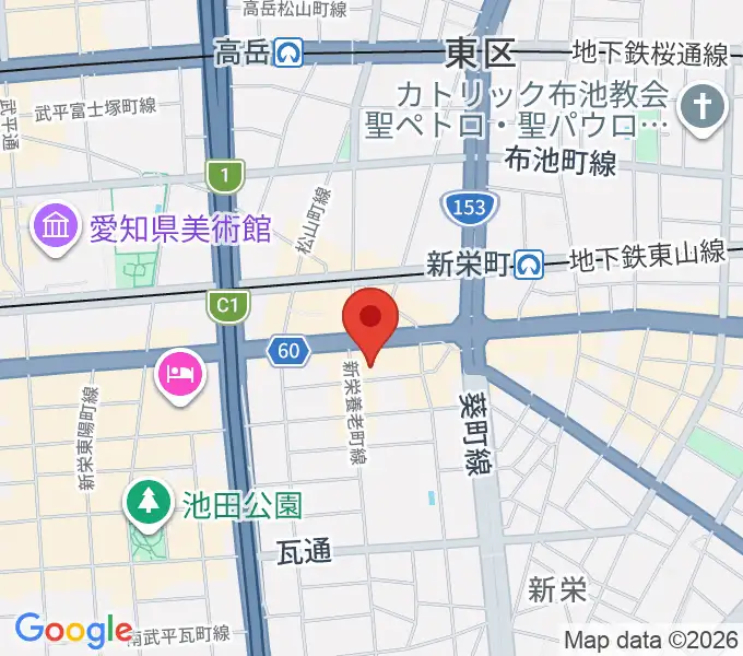 新栄club buddhaの地図
