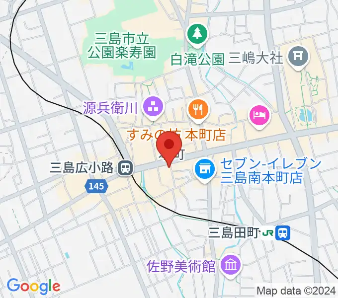 三島afterBeatの地図