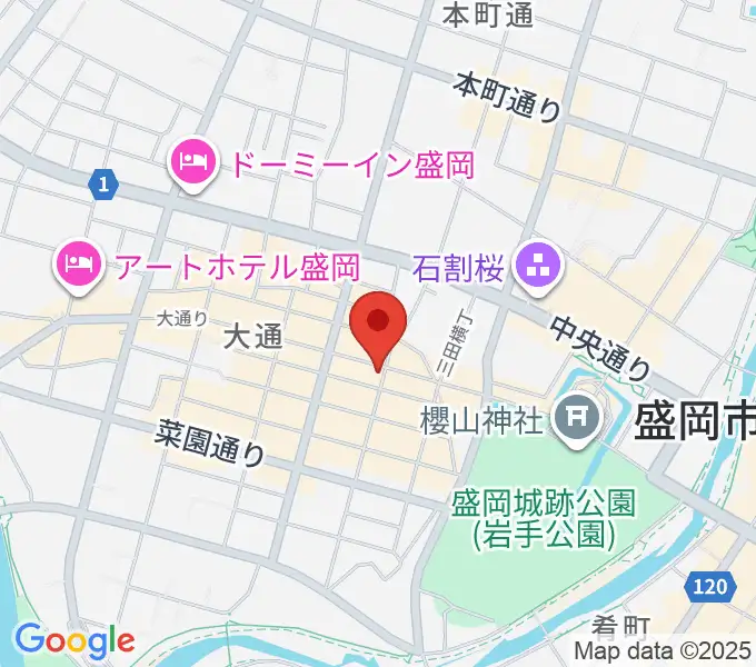 カワイ盛岡店の地図