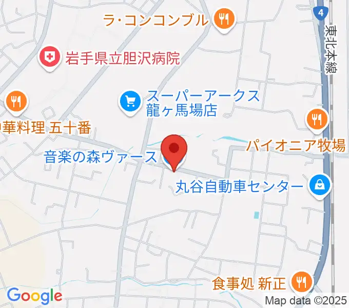 音楽の森ヴァースの地図