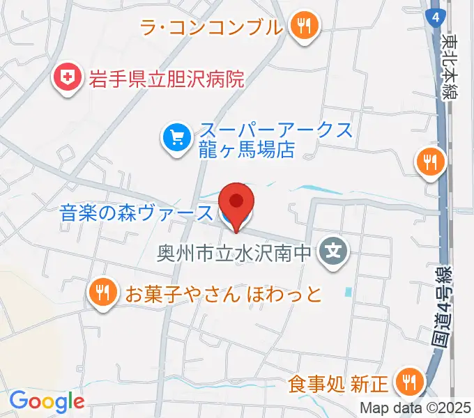 音楽の森ヴァースの地図
