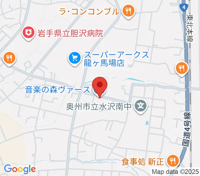音楽の森ヴァースの地図