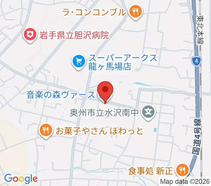 音楽の森ヴァースの地図
