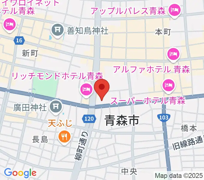 カワイ青森ショップの地図