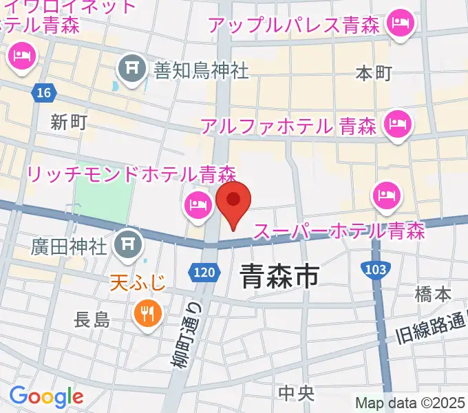 カワイ青森ショップの地図