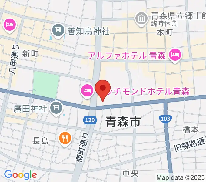 カワイ青森ショップの地図