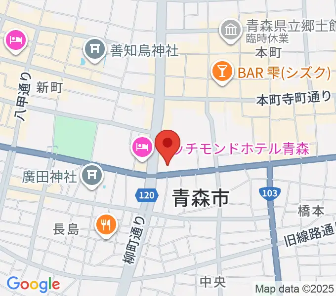 カワイ青森ショップの地図
