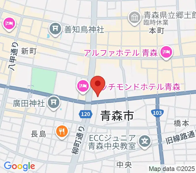 カワイ青森ショップの地図