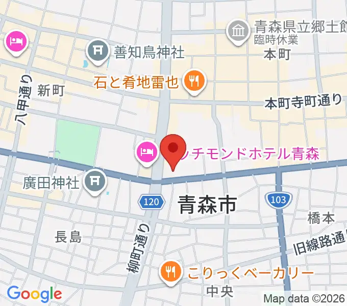カワイ青森ショップの地図