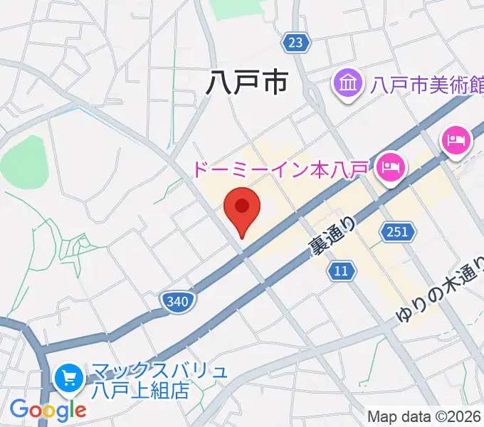 カワイ八戸ショップの地図