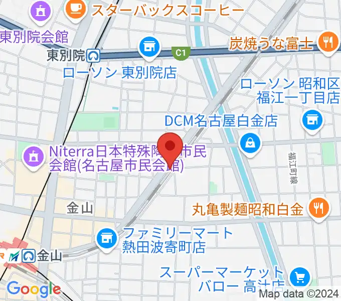 金山CLUB SARUの地図