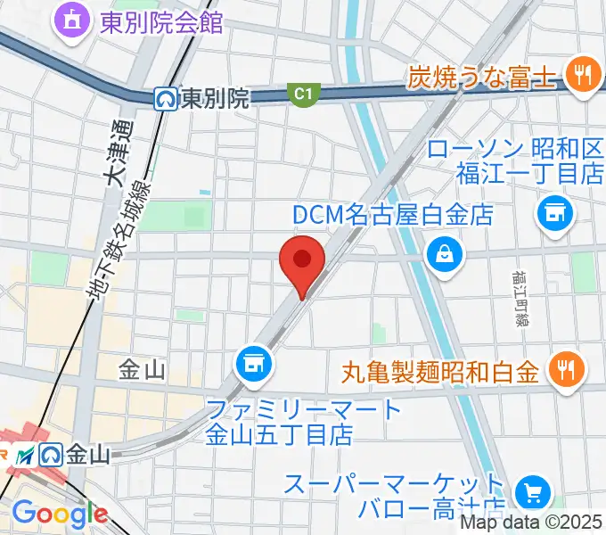 金山CLUB SARUの地図
