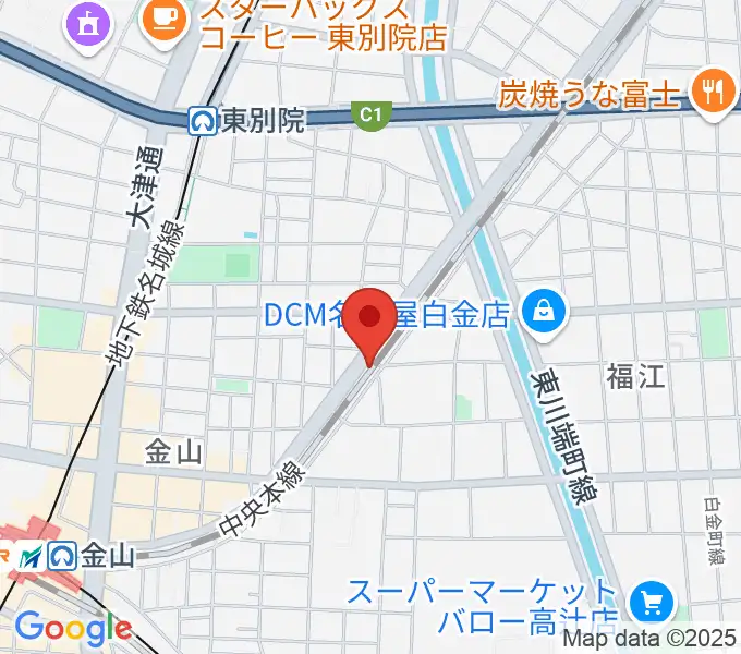 金山CLUB SARUの地図