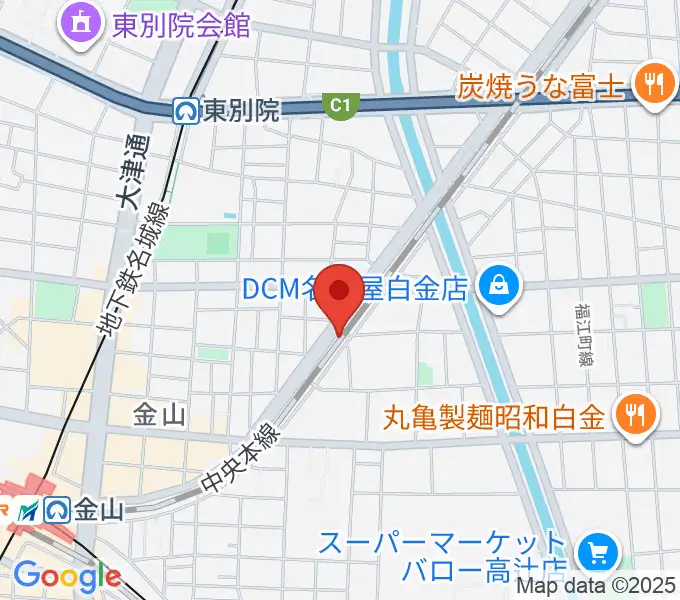金山CLUB SARUの地図