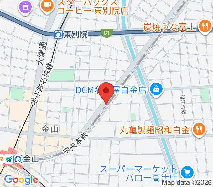 金山CLUB SARUの地図