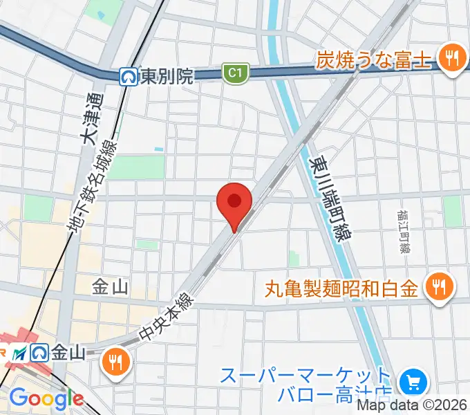 金山CLUB SARUの地図