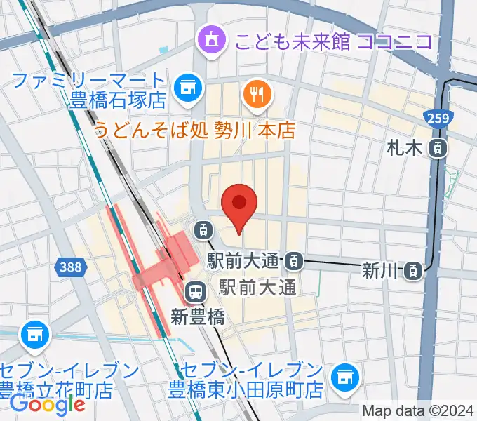 豊橋club KNOTの地図