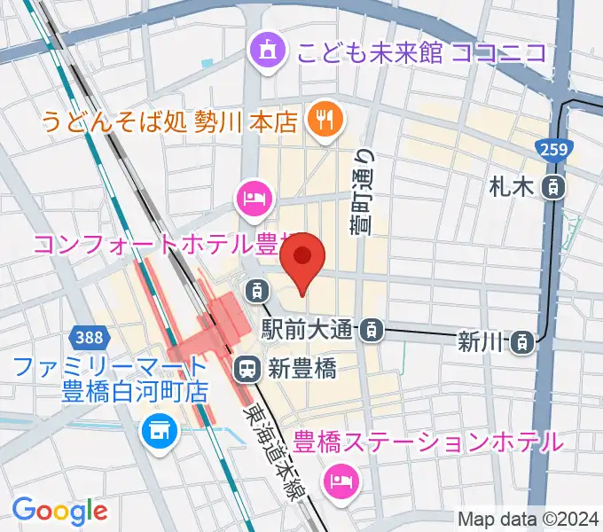 豊橋club KNOTの地図