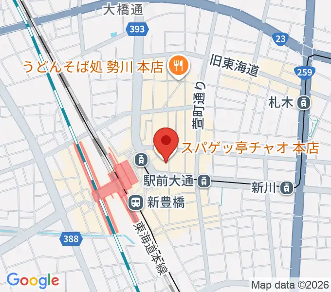 豊橋club KNOTの地図