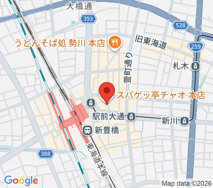 豊橋club KNOTの地図