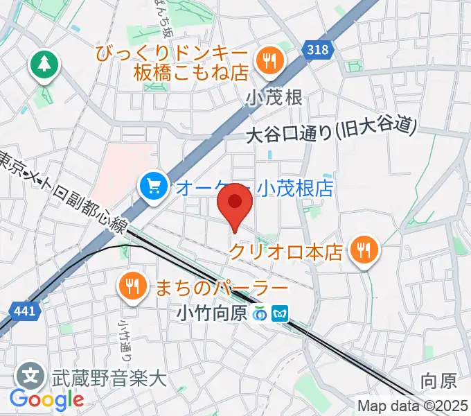 音楽教室ソラーレ小竹向原教室の地図