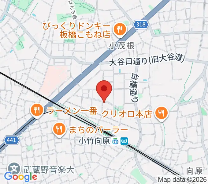 音楽教室ソラーレ小竹向原教室の地図